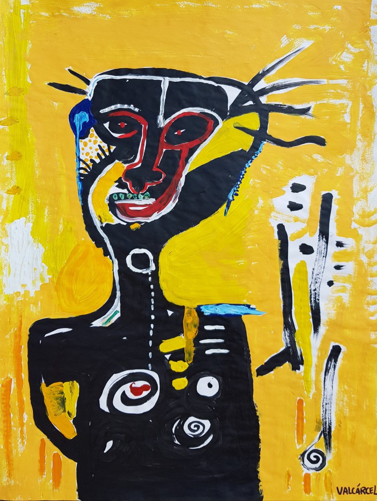 Tribute to Basquiat - Vibrant Artwork by Valkarze | View Now