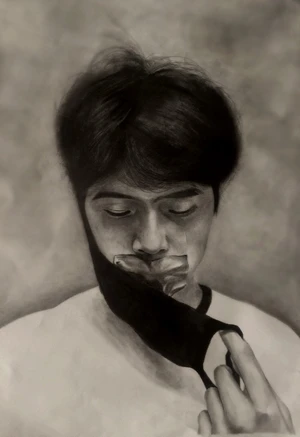 Voiceless (self-portrait)
