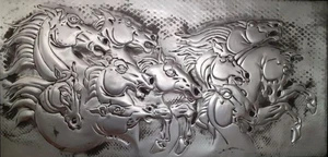 Galloping horses