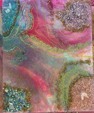 Pink geodes