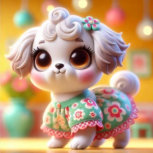 The Adorable Pup in Bloom Cute Dog NFT