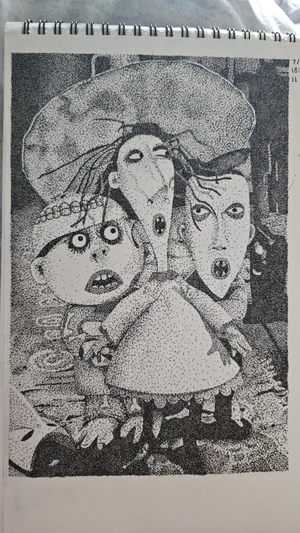 A nightmare before Christmas stippling 